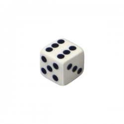 DADO 6 LADOS BRANCO - 10x10x10 mm