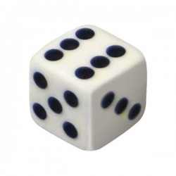 DADO 6 LADOS BRANCO - 20x20x20 mm