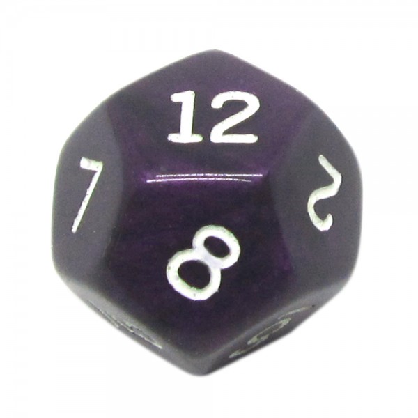 DADO RPG 12 LADOS CINZA - 20x20 mm