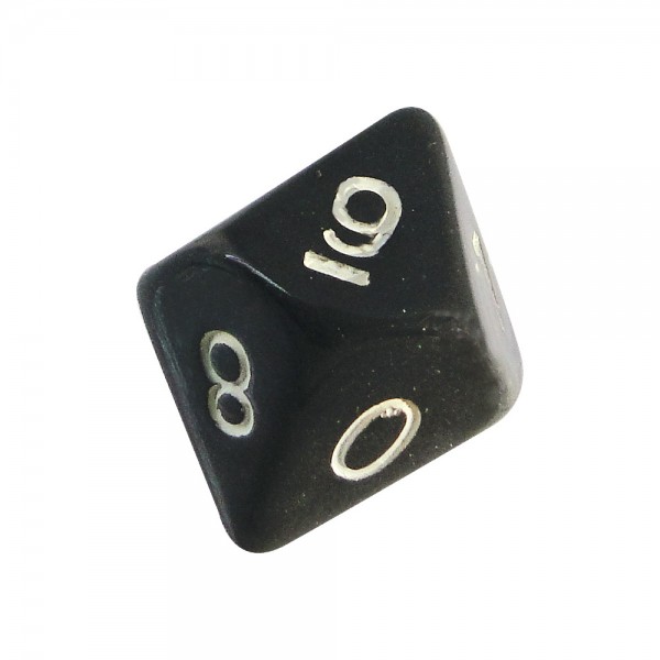 DADO RPG 10 LADOS CINZA - 20x18 mm