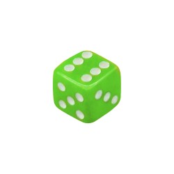 DADO 6 LADOS VERDE - 12x12x12 mm