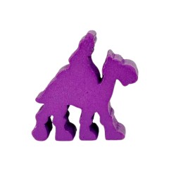 MEEPLE CAMELO COM CAVELEIRO ROXO - 20X25X6 mm