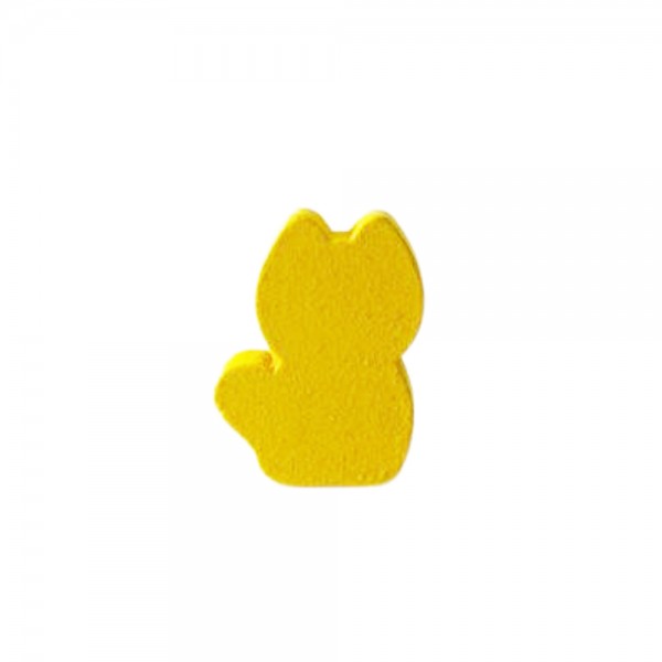 GATO (mod.4) AMARELO - 24x18x6 mm