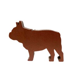  CACHORRO  BULLDOG MARROM( (MOD.4 ) - 50x34x9 mm