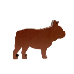 CACHORRO BULLDOG MARROM (MOD.4 ) - 50x34x9 mm