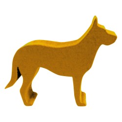 CACHORRO (MOD.2) P  AMARELO - 30x22x9 mm