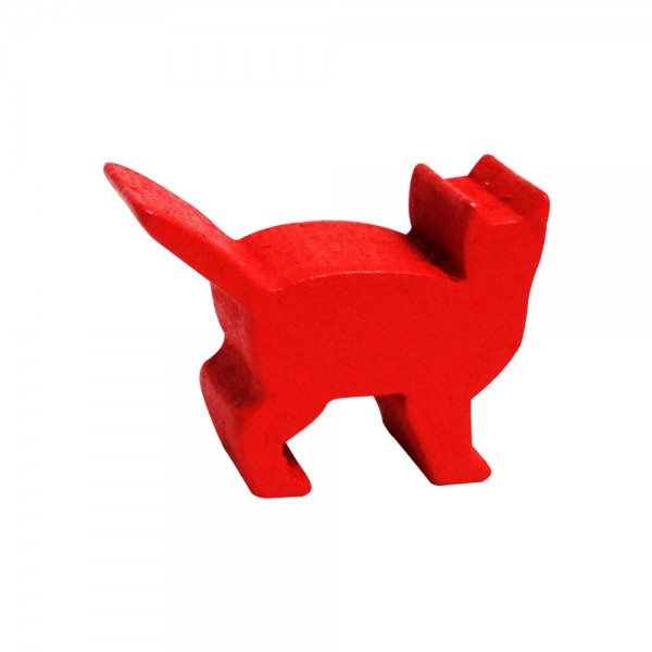 GATO MADEIRA VERMELHO (mod.3) - 25x19x9 mm