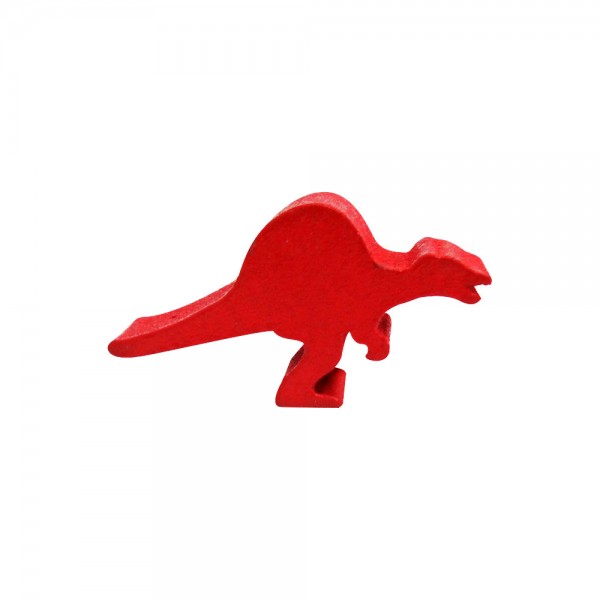 DINOSSAURO ALOSSAURO VERMELHO - 33x17x9 mm