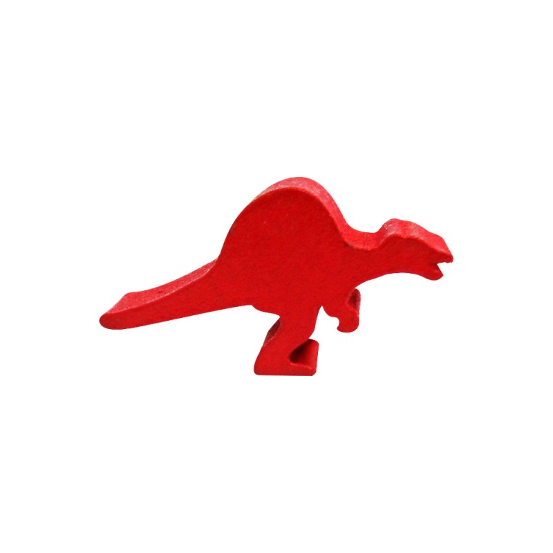 DINOSSAURO T-REX MADEIRA VERMELHO - 33x17x9 mm