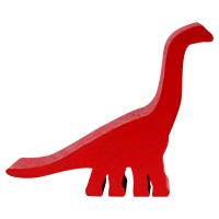 DINOSSAURO T-REX MADEIRA VERMELHO - 33x17x9 mm