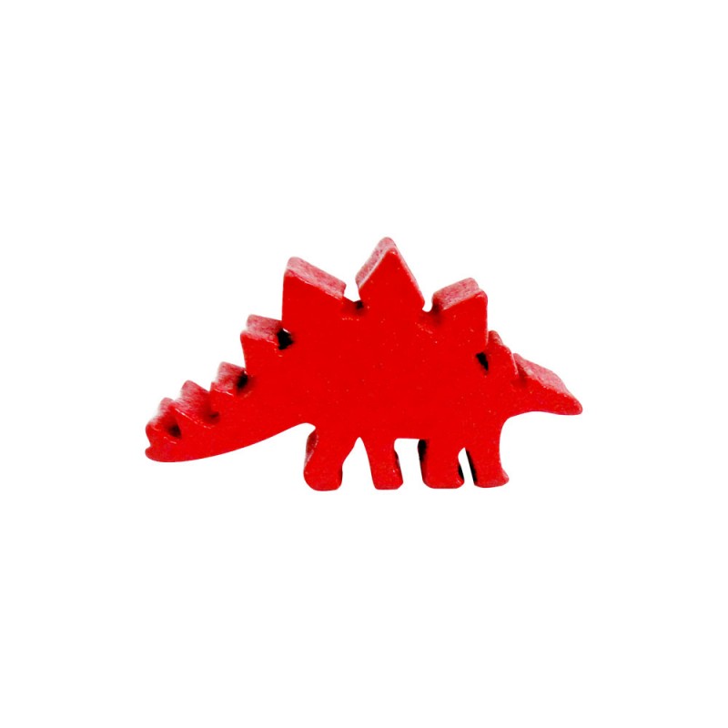 DINOSSAURO T-REX MADEIRA VERMELHO - 33x17x9 mm