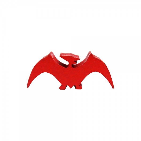 DINOSSAURO PTERODACTYL VERMELHO - 33x13x9 mm