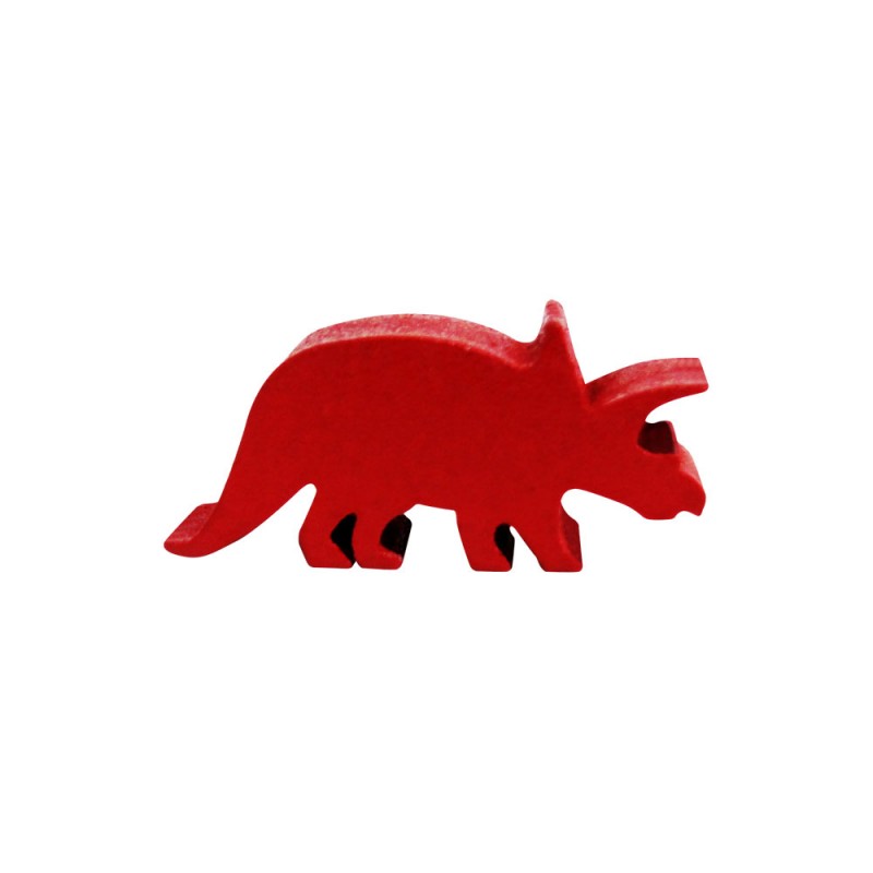 DINOSSAURO T-REX MADEIRA VERMELHO - 33x17x9 mm