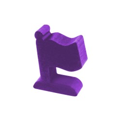 BANDEIRA (MOD.1) ROXA - 20x15x6 mm