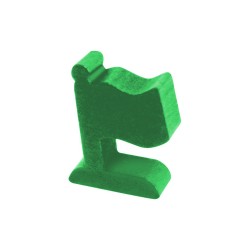 BANDEIRA (MOD.1) VERDE CLARO - 20x15x6 mm