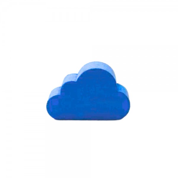 NUVEM MADEIRA AZUL - 21x19x6 mm
