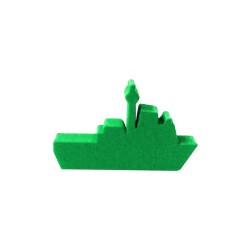 NAVIO DE GUERRA (mod.1) VERDE - 32x19x9 mm
