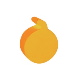 NOVELO DE LÃ LARANJA - 18x16x6 mm