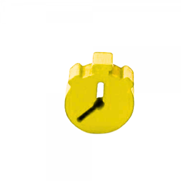 RELÓGIO MADEIRA AMARELO - 20x17x6 mm