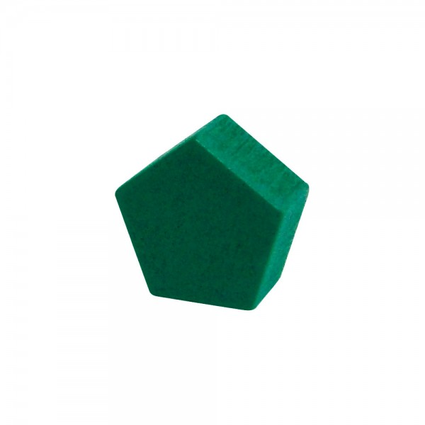 PENTÁGONO VERDE ESCURO - 15x15x6 mm