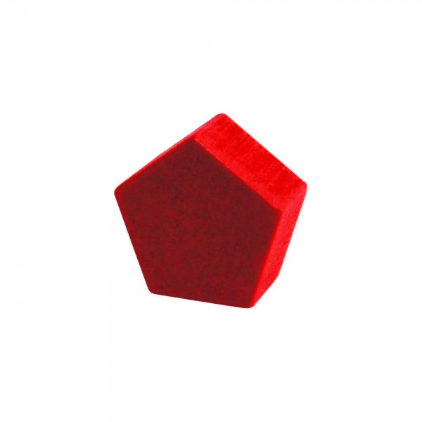 PENTÁGONO VERMELHO - 15x15x6 mm