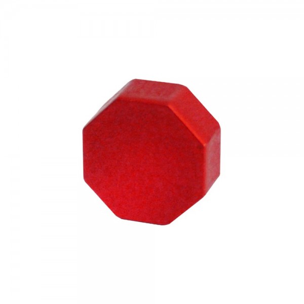 OCTÓGONO VERMELHO - 14x14x6 mm