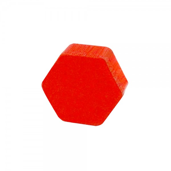 HEXÁGONO VERMELHO - 14x14x6 mm