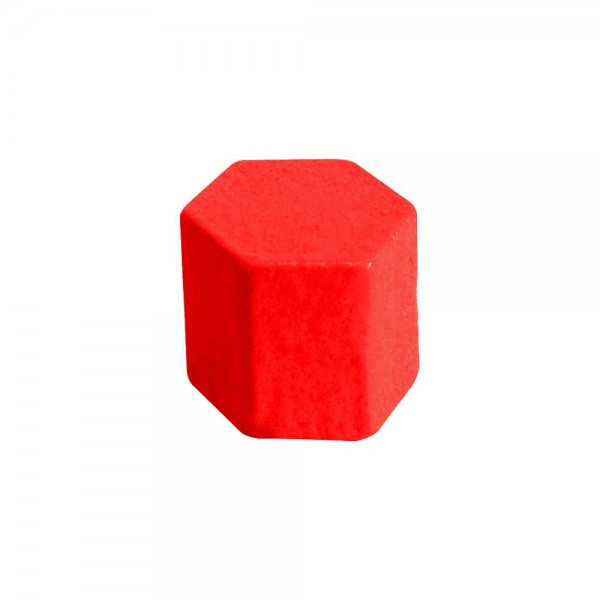 PINO HEXÁGONO VERMELHO - 11x9x9 mm