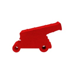 CANHÃO (mod.1) G VERMELHO - 31x20x9 mm