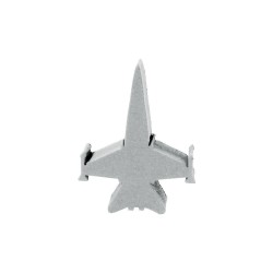 AVIÃO CAÇA (mod.1) BRANCO - 23x31x9 mm