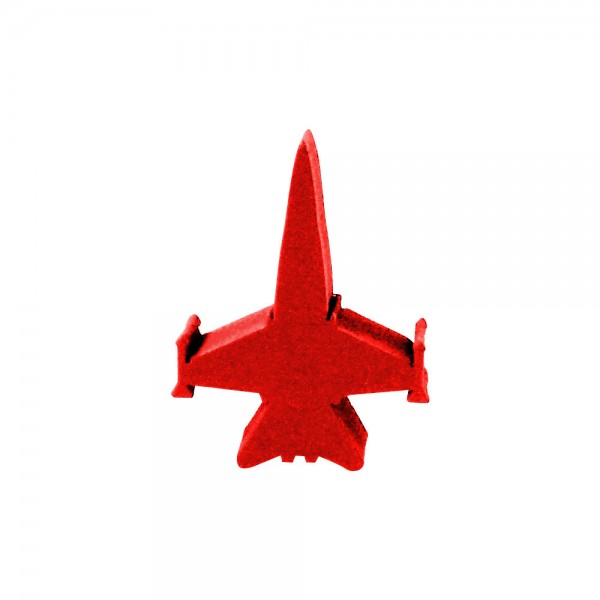 AVIÃO CAÇA (mod.1) VERMELHO - 23x31x9 mm