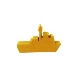 NAVIO DE GUERRA (mod.1) AMARELO - 32x19x9 mm