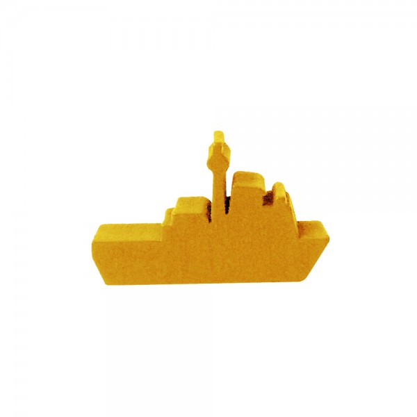 NAVIO DE GUERRA (mod.1) AMARELO - 32x19x9 mm