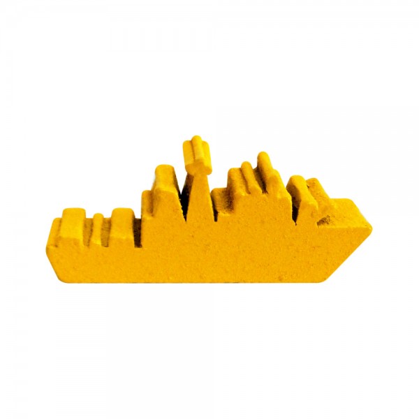 NAVIO DE GUERRA (mod.2) AMARELO - 39x15x9 mm