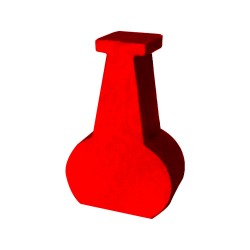 VASO (mod.2) VERMELHO - 29x19x9 mm