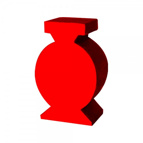 VASO (MOD.3) VERMELHO - 30X19X9 MM