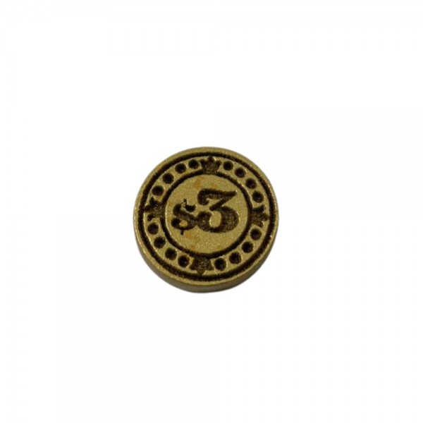 MOEDA MADEIRA DOURADA (MOD.2) - 22x3 mm