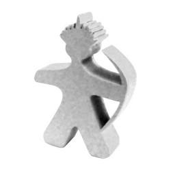 MEEPLE ÍNDIO BRANCO - 21x30x6 mm