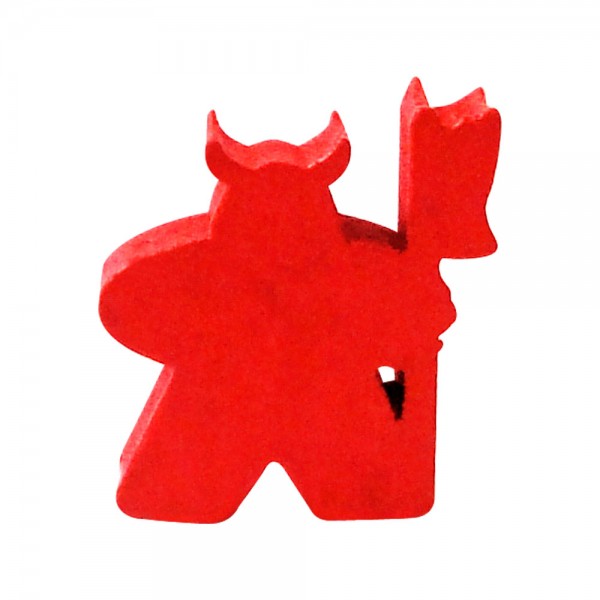 MEEPLE BÁRBARO VERMELHO - 22x23x9 mm