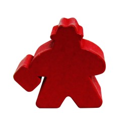 MEEPLE TRABALHADOR  VERMELHO - 10x12x9 mm