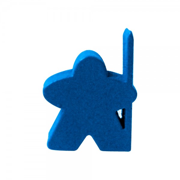 MEEPLE LANCEIRO AZUL - 19x20x9 mm