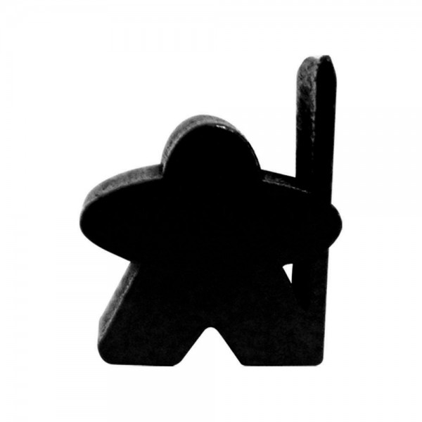 MEEPLE LANCEIRO PRETO - 19x20x9 mm