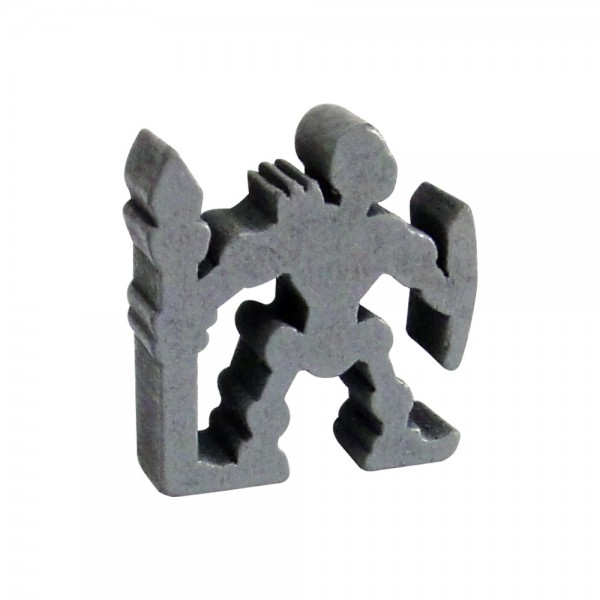 MEEPLE ESQUELETO CINZA - 18x20x6 mm