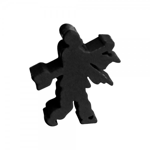 MEEPLE ZUMBI PRETO - 18x20x6 mm