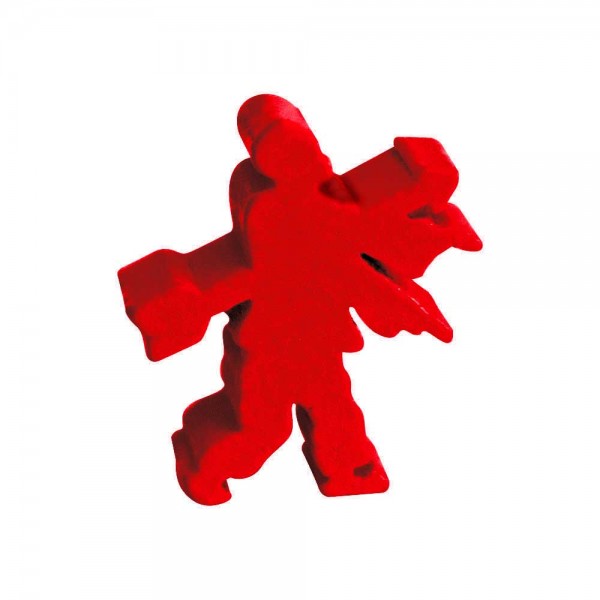 MEEPLE ZUMBI VERMELHO - 18x20x6 mm