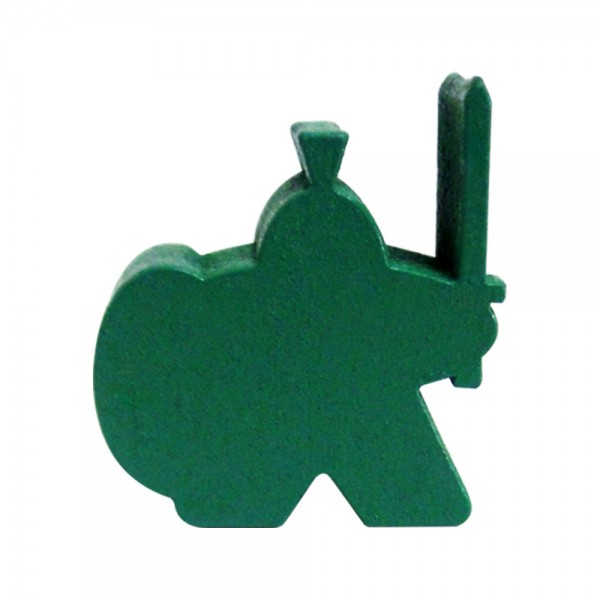 MEEPLE GUERREIRO VERDE - 23x23x9 mm