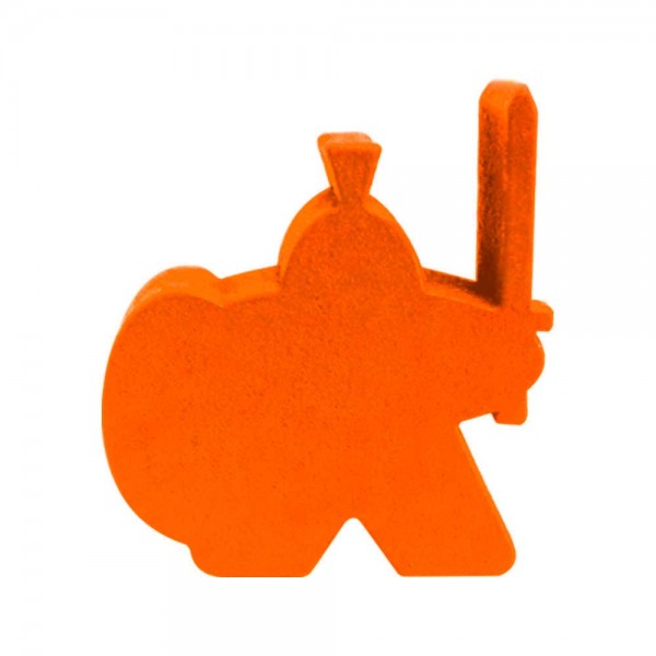 MEEPLE GUERREIRO LARANJA - 23x23x9 mm