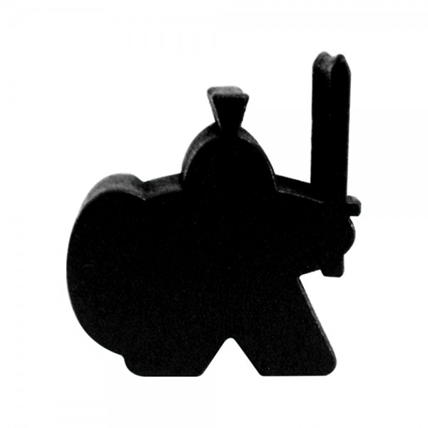 MEEPLE GUERREIRO PRETO- 23x23x9 mm