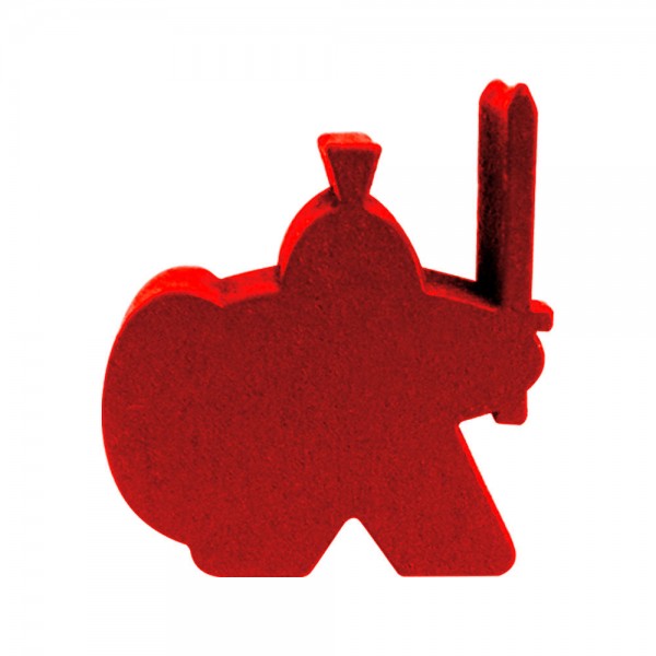 MEEPLE GUERREIRO VERMELHO - 23x23x9 mm