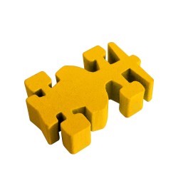 CARRO DE CORRIDA (mod.1) AMARELO 25x16x6 mm